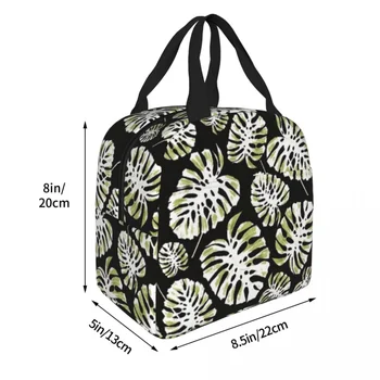 За многократна употреба бебешки обяд-апарати за тропически растения, с дизайн на хартата Полинезия, детска чанта, термоизолированная кутия за bento, обяд кутии