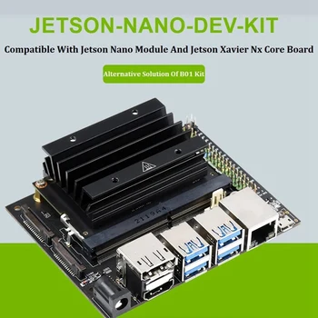 За разработване на изкуствен интелект в jetson Nano 4GB B01 + Стереокамера IMX219-83 + 64G SD карта + Четец + Капак на-скок + Штепсельная вилица Power US