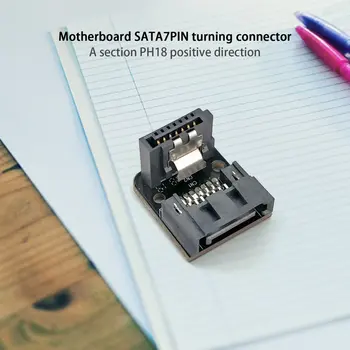 Завийте конектора на преносим дънната платка SATA7PIN на 90 градуса за вашия десктоп на SSD твърд диск Лека тънка работа
