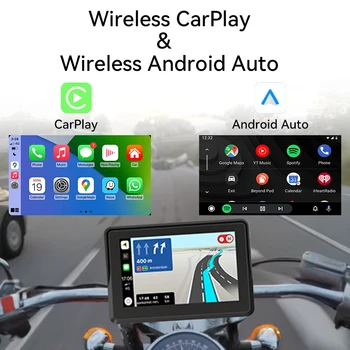 Заводска Нов Преносим GPS Навигация за Мотоциклет IPX7 Водоустойчив Дисплей Carplay Безжичен GPS За Android Auto Apple Carplay