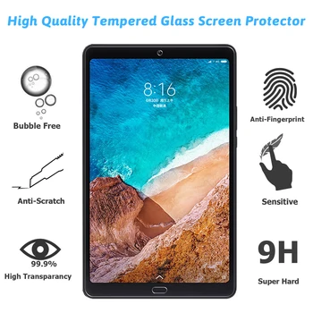 Закалено стъкло за Xiaomi Mi Pad 4 Plus Защитно фолио за екрана, висококачествено фолио, изработени от закалено стъкло твърдост 9H с висока разделителна способност
