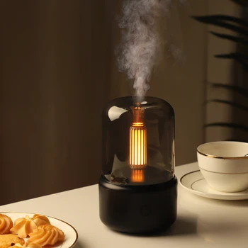 Имитация на ароматния дифузьор, свещ, настолна лампа за ароматерапия, домакински нощна нощна лампа USB Charing