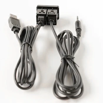 Кабелна път AUX, USB-адаптер AUX, автомобилни аксесоари, 3,4 *2,3 см, удължител за скрит монтаж, пластмасова USB-теглене на кабели