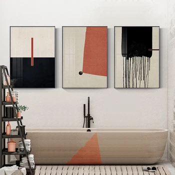 Картина върху платно Цветни геометрични абстрактни плакати и щампи Модерни минималистичные стенни художествени картини за домашен интериор дневна
