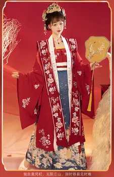 Китайската древна риза Shiqi (Нирвана) Hanfu women ' s winter Песен с дълги ръкави, Коледна облекла, булчински облекла, Xiapei heavy em