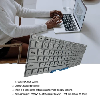 Клавиатура за преносим компютър, клавиатура за настолен компютър, клавиатура за лаптоп, добра сензорна замяна за лаптоп Asus Vivobook X512
