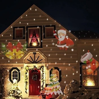 Коледен лазерен проектор под формата на снежинки с 12 шарки Навидад Exte, led дискотеки, дом градина, звездната светлина, украса на помещенията