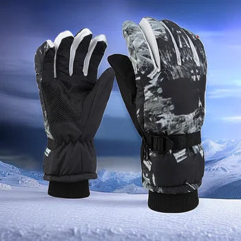 Колоездене, ски ръкавици дамски, мъжки зимни меки дебели топли и студени ветроупорен водоустойчива за каране на мотоциклет със сензорен екран Дишащи