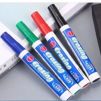 Комплект дръжки за бяла дъска, 4 цвята, стираемый маркер, дръжка за бяла дъска, стъкло, детска рисунка, офис, среща, учител, маркери