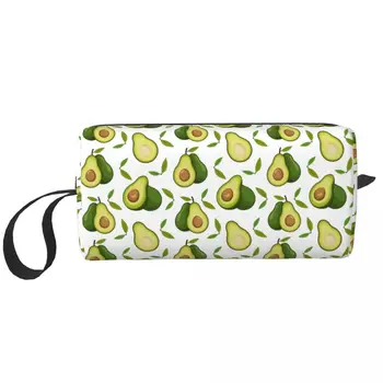 Косметичка с шарени авокадо, женски козметични органайзер за пътуване, модни чанти за съхранение на тоалетни принадлежности за плодове и вегани, определени Dopp, кутия