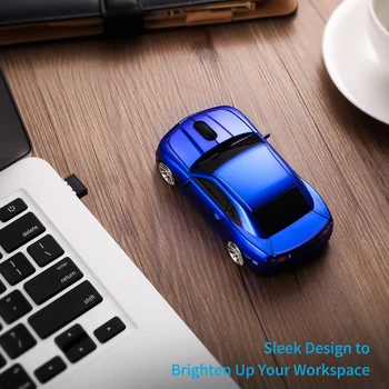 Креативен подарък Дизайн на автомобила Безжична мишка Модел автомобил мишката е подходяща за компютри, лаптопи и геймърски мишки