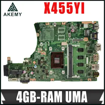 Лаптоп K455Y дънна Платка За ASUS X455YI R454Y R455Y X455Y X455YA F455Y A455Y дънна Платка на лаптоп AMD CPU 4GB-RAM UMA