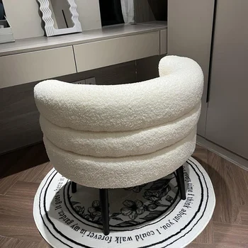 Луксозно кашемировое стол за грим в скандинавски стил, персонализирано стол за дневна, мебели за дома, стол за почивка, Спалня, компютърни дивани, столове