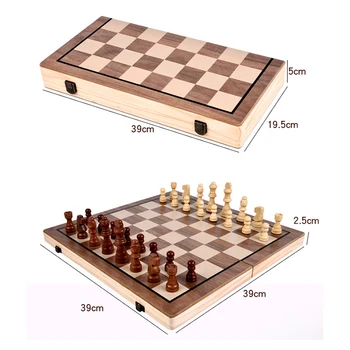 Магнитни дървени шах
