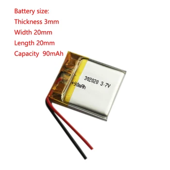 Малки 302020 акумулаторна литиево-йонна батерия 90 mah 3,7 В Lipo батерия за смартфон, MP3, MP4 GPS Bluetooth слушалки, слухов Ai