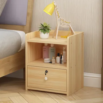 Малки дървени шкафчета, изчистен кутия за съхранение, тесни сладки нощни шкафчета, лесен заключване, удобна масичка за кафе, мебели за спалня