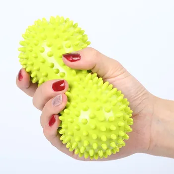 Масажна топка от PVC под формата на фъстъци с шипове за масаж на дълбоките тъкани на гърба, масажор за крака, мускулна терапия при подошвенном фасциите, триггерная точка