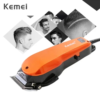 Машина за подстригване на коса Kemei Регулируема професионални фризьорски салон мощна жичен машина за подстригване на коса за мъже Домашна машина за подстригване на коса F30