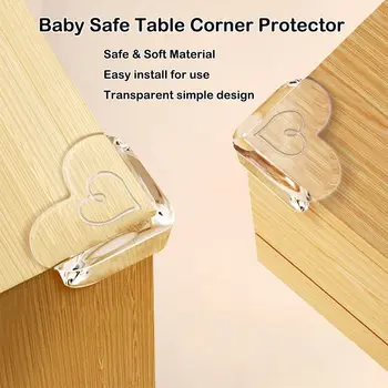 Меки ъглови огради Полезен прозрачна маса със защита от сблъсък, защита на ъглите на масата, защита на кантове от PVC за деца