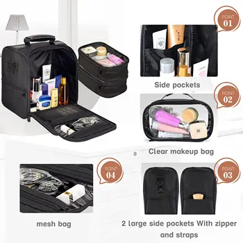 Многофункционален набор от косметичек, дамски преносима чанта за измиване, чанта за съхранение на фризьорски инструменти, голям капацитет, водоустойчив органайзер от PVC