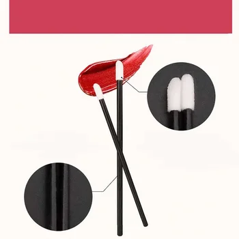 Мода за еднократна употреба пискюл за устни, дамски аксесоари на едро, блестящи пръчки, апликатор, инструмент за грим