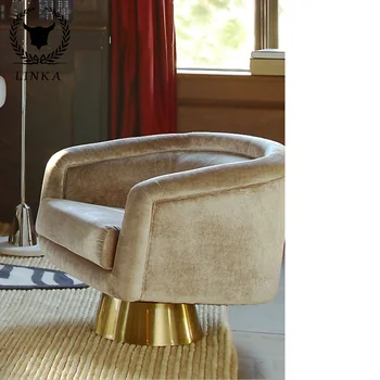 Модерен прост разтегателен диван и фотьойл за хол едноспален стол спалня малък апартамент двойна текстилен разтегателен лесен луксозен мързелив диван за почивка