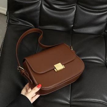 Модерна дамска чанта за през рамото от изкуствена кожа, малки чанти, портмонета, ретро дизайнерски чанти-незабавни посланици, женски клатч-тоут Q509