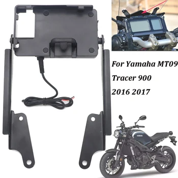 Мотор Предната Поставка За Телефон Притежателят на Смартфон Телефон GPS Навигация Скоба За Yamaha MT 09 MT09 Tracer 900 FJ 09 2016 2017
