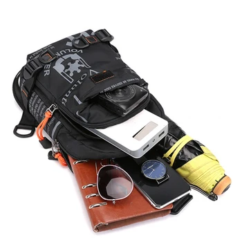 Мъжки найлонова чанта през рамо, случайни странични малка раница за едно рамо за пътуване, градинска велосипедна чанта за мобилен телефон