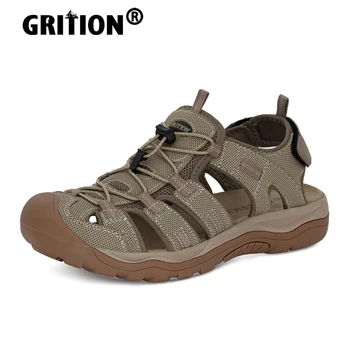 Мъжки сандали GRITION, градинска треккинговая обувки, чехли със затворени пръсти, удобни плажни рибарски летни спортни 40-46 спортни
