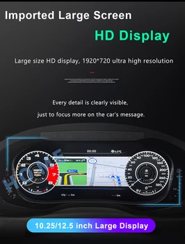 На цифровия Панел на Арматурното Табло Виртуална Таблото в Кабината LCD за измерване на Скоростта За VW Golf 7 Golf 6 GTI Passat B8 B7 B6 CC, Scirocco