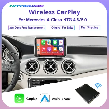 НАВИГАТОР Кабелен безжична Apple CarPlay Android авточасти за Mercedes Benz A-Class NTG 4,5 5,0 с функция огледално връзка