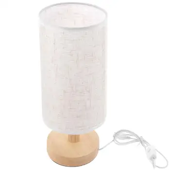 Настолна лампа нощни лампи Текстилен маса за спални, Модерни осветителни тела, Дървена нощен проста нощно шкафче на Тъканта, настолна Usb