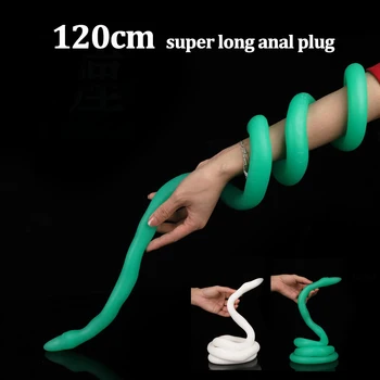 Нов 120 см супер дълъг анален вибратор SM, Дълбока анален коркът е Мек удължител ануса мъжки масажор на простатата БДСМ секс-играчки за възрастни, жени, мъже