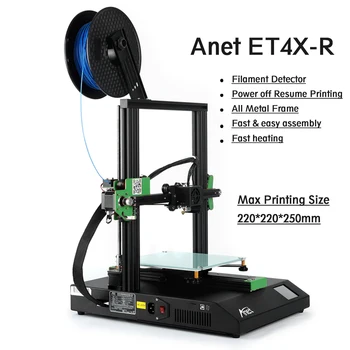 Нов 3D принтер на Stefka ET4X-R С Детектор с нажежаема Жичка, Возобновляющий Печат, Бързо Загряване, Макс 220*220*250 мм, Русия Местни Доставка