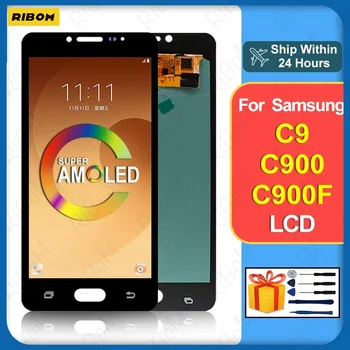 Нов Super AMOLED На Samsung C9 Pro Сензорен Дисплей Дигитайзер За Samsung C9000 C9 LCD дисплей C9 Екран на дисплея