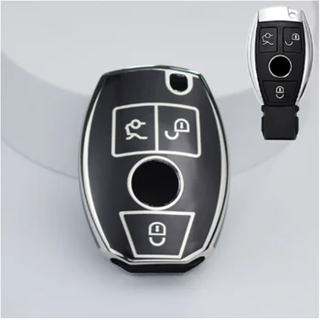 НОВ Калъф За ключове на Автомобила от TPU, Чанта за ключодържатели Mercedes Benz A B C S Class AMG GLA CLA GLC W176 W221 W204 W205, Държач за ключове, Ключодържател