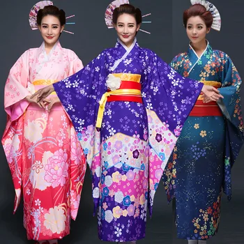 Нова парти Cosplay Cotume японското кимоно жени юката традиционните японски кимона женски халат на японски карикатура на cosplay 16