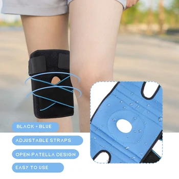 НОВОСТ-Наколенник за подкрепа на коляното, регулируем със странични стабилизатор и гелевыми накладки на пателата за облекчаване на болката в коляното, възстановяване след травми