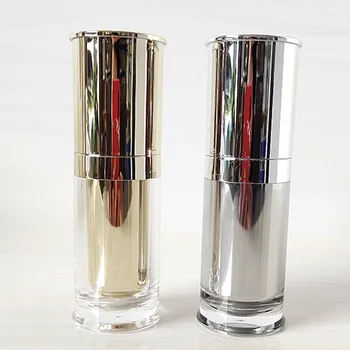 Обемът от 30 мл, 50 мл, 80 ml и 120 ml, Златен и сребърен акрилен материал, за многократна употреба флакон за парфюм с пистолет за парфюми