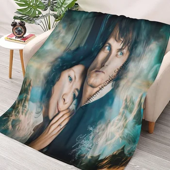 Одеало Outlander фланелевое одеяло одеяло за телевизор Одеало за война и любов Меки флисовые наметала покривка за дивана