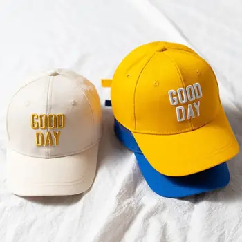 Однотонная детски регулируеми ежедневни шапка с бродерия на букви, бейзболни шапки, шапка в стил хип-хоп, една шапка от слънцето