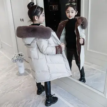 Памучен стеганая яке за момичета 2022 година, новата зимна бебешко яке с памучна подплата, на корейското детско утепленное палта за момичета