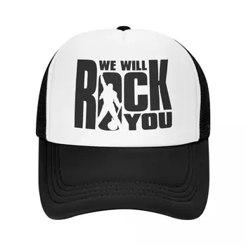 Персонални бейзболна шапка на We Will Rock You Дамски мъжки Дишаща бейзболна шапка на Queen Rock Band за шофьори на камиони на открито
