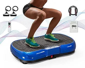 Пластинчатый симулатор 10 режима за тренировка на цялото тяло, вибрационната платформа на фитнес с петлевыми панделки, скачане на въже, Bluetooth-високоговорител, домашна тра