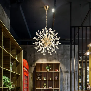 Подвесное осветление за ресторант Nordic Ins, креативна хол, спалня, домашно led окачен лампа, магазин за дрехи с кристали, окачена лампа