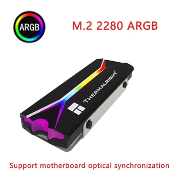 Поддръжка На Thermalright M2.2280 A-RGB SSD Радиатор За КОМПЮТЪР С топъл Охладител, Охлаждащ Радиатор Алуминиеви Термопластична Накладки за M. 2 2280 ARGB