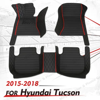 Потребителски автомобилни постелки за Hyundai Tucson 2015 2016 2017 2018 авто стъпала авто килим