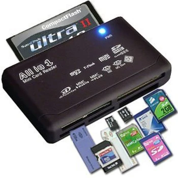 Преносим cardreader Сценарист USB All-in-1 за едновременно четене на карта с флаш памет Универсален адаптер мулти-център за CF XD