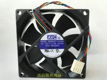 Продава на едро: в оригиналната avc 8025 ds08025t12up084 dc12v 0.70 a 80 * 25 мм четырехпроводной вентилатор за охлаждане на процесора